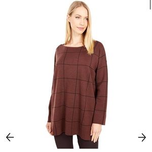 Eileen Fisher brownstone merino wool sweater medium-